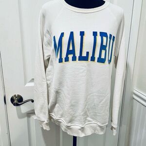Retrobrand Free People Malibu crewneck pullover sweatshirt XS **Rare